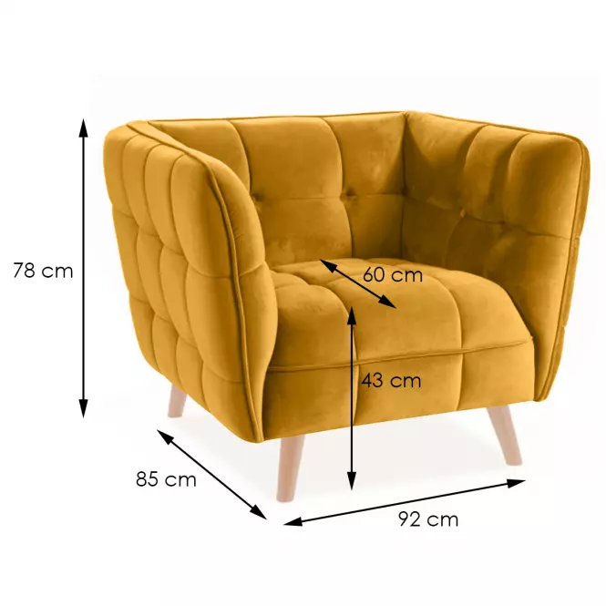 Fotel Dijon Bluvel 68/természetes