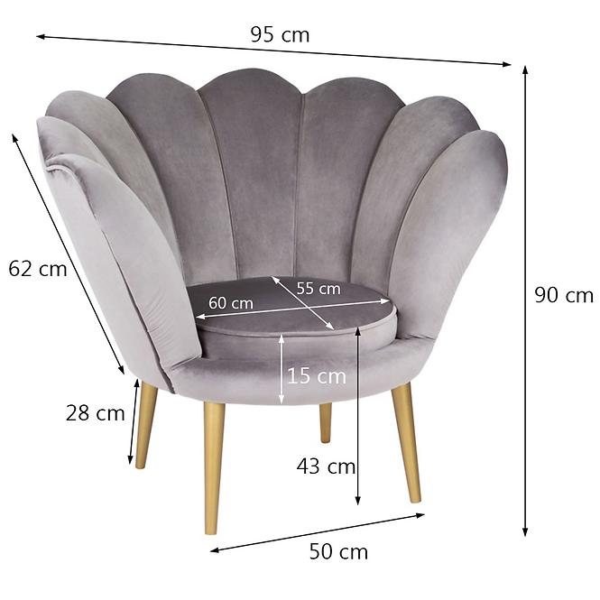 Fotel Tristan Bluvel 14/arany