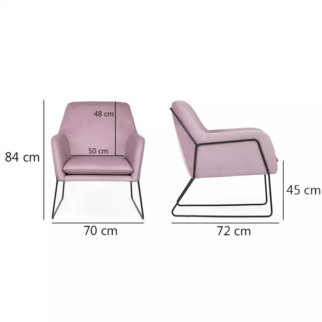 Fotel Milan Bluvel 91/fekete