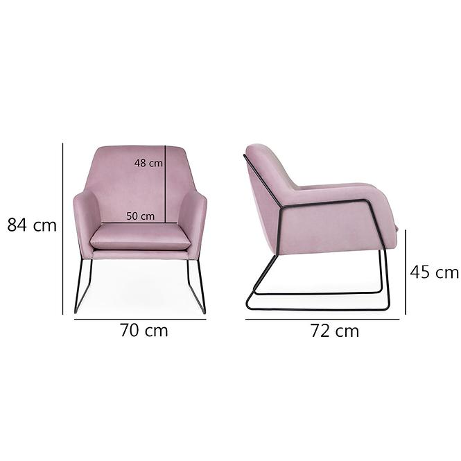 Fotel Milan Bluvel 91/fekete