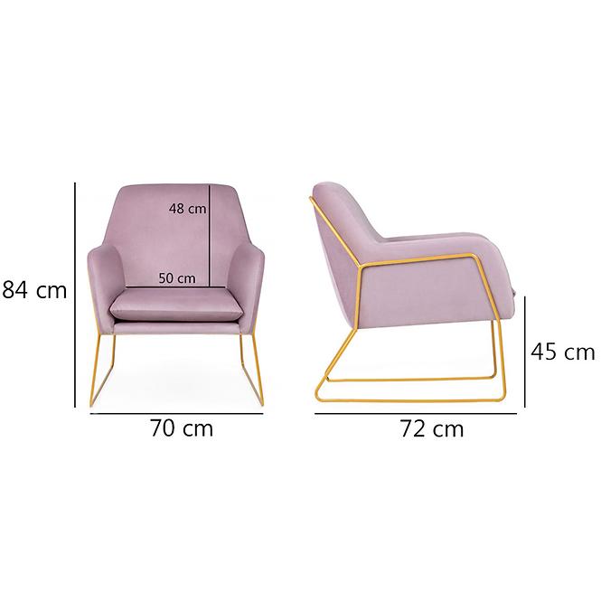 Fotel Milan Bluvel 91/arany