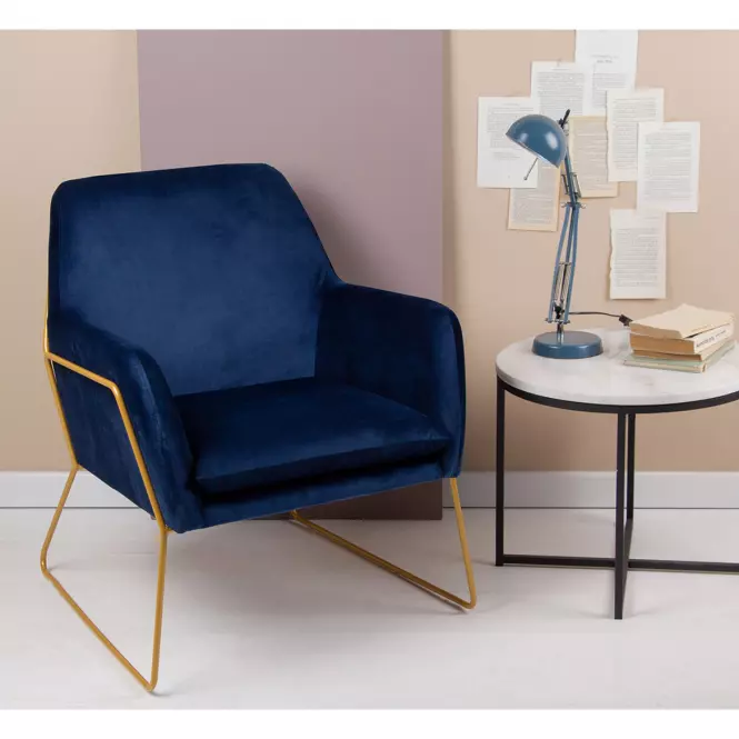 Fotel Milan Bluvel 86/arany,10