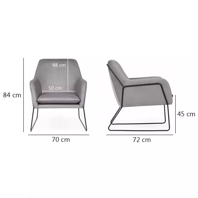 Fotel Milan Bluvel 14/lába fekete