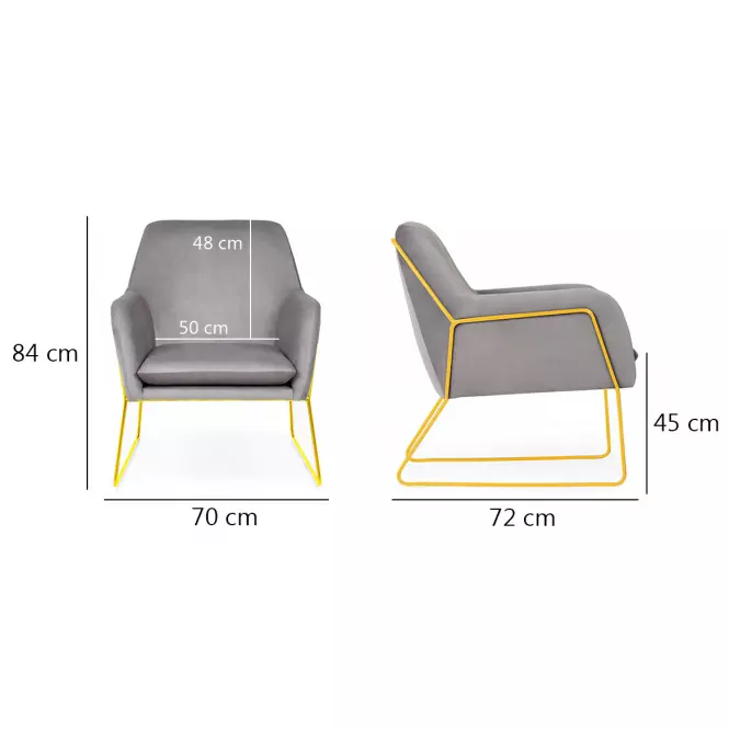 Fotel Milan Bluvel 14/arany