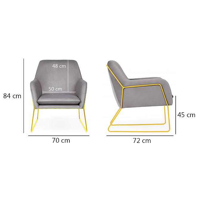 Fotel Milan Bluvel 14/arany