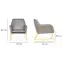 Fotel Milan Bluvel 14/arany,7