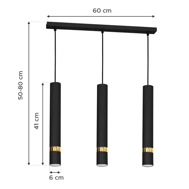 Lámpa Joker Black MLP 6080 Gold LW3