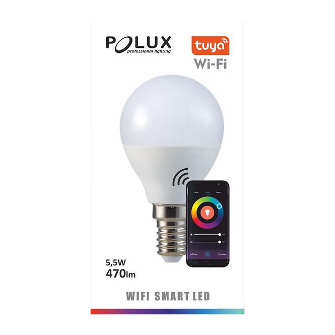 Izzó POLUX LED G45 E14 5W 2700-6500K+RGB WIFI TUYA