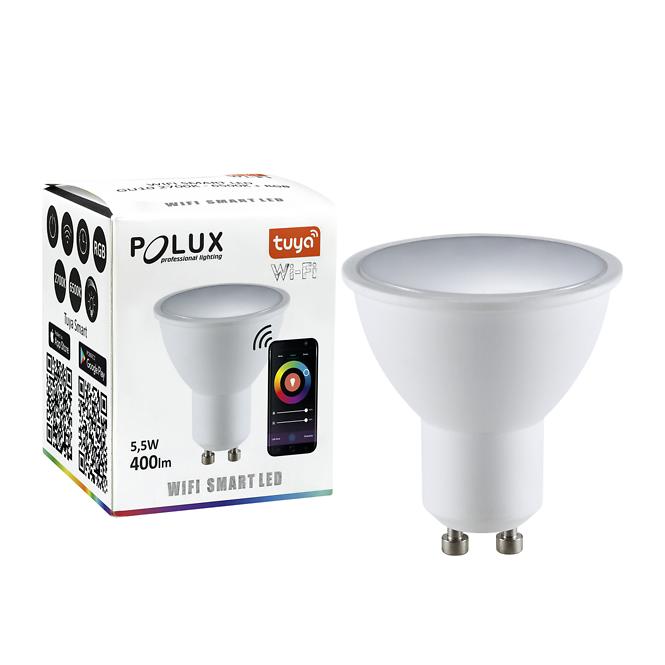 Izzó POLUX LED GU10 5,5W 2700-6500K+RGB WIFI TUYA