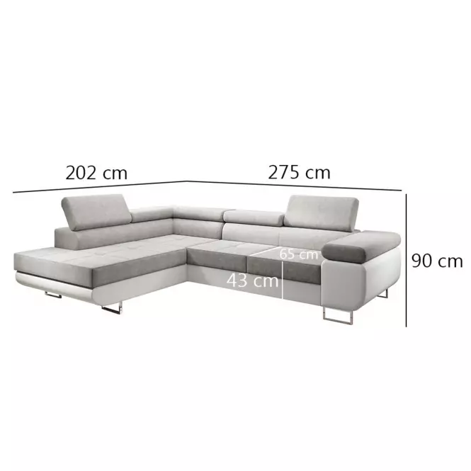 Sarokgarnitúra szett Lotus L balos Orinoco 21+Madryt 120