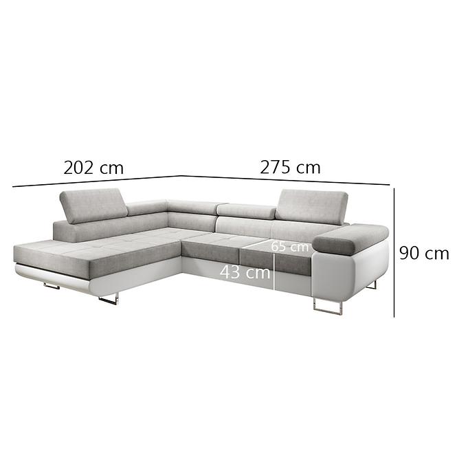 Sarokgarnitúra szett Lotus L balos Orinoco 21+Madryt 120
