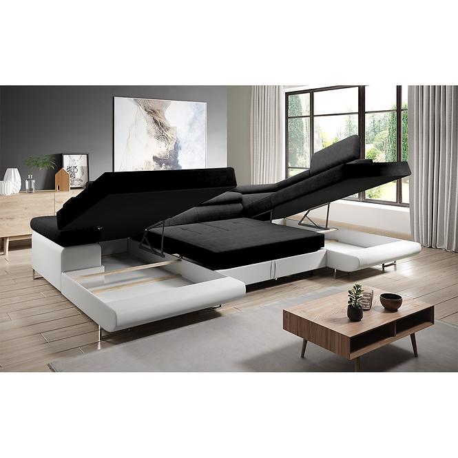 Sarokgarnitúra szett Lotus U jobb Orinoco 100+Madryt 120