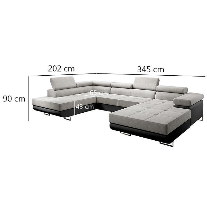 Sarokgarnitúra szett Lotus U bal Orinoco 21+Madryt 1100