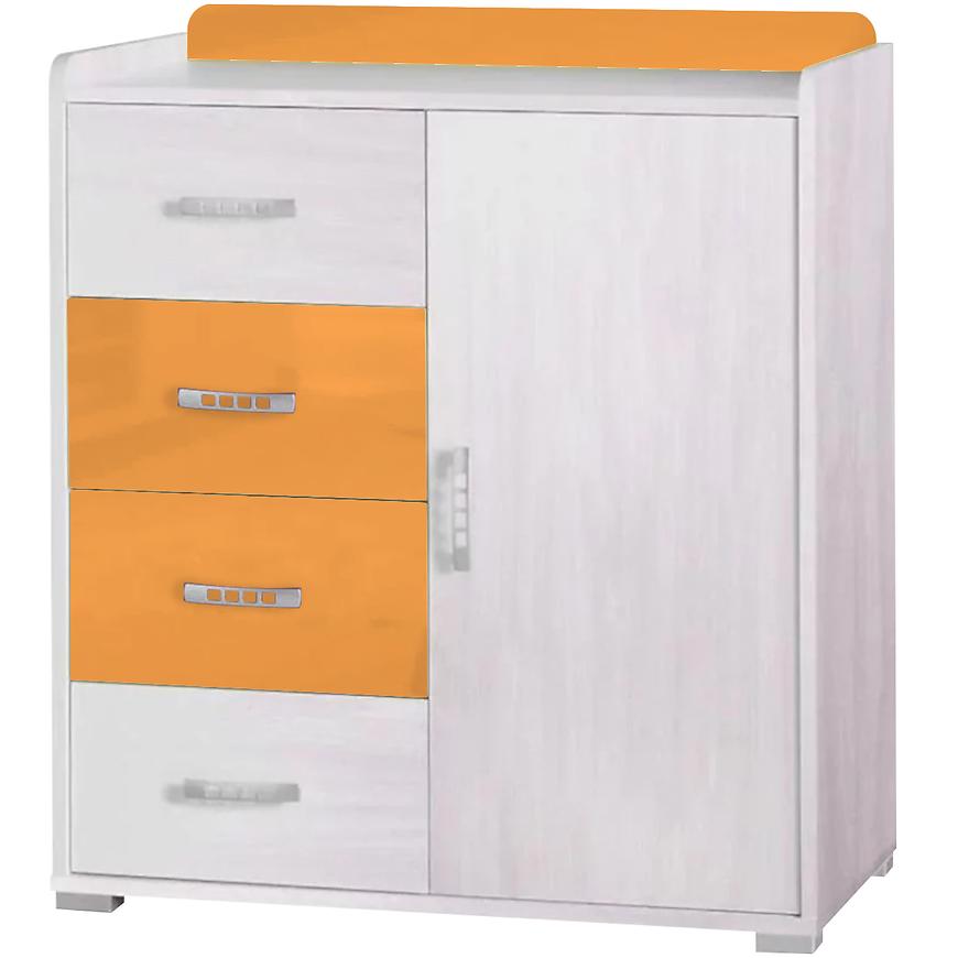 Komód Nemo 6 halvány werona/narancssárga fényes