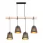 Lámpa 15451-4H Fekete és arany Wood LW4,2
