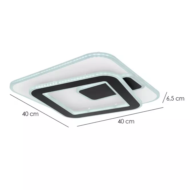 Lámpa LED 48435-36 CCT 3000-6000K fehér-fekete 40X40