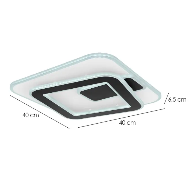 Lámpa LED 48435-36 CCT 3000-6000K fehér-fekete 40X40,9