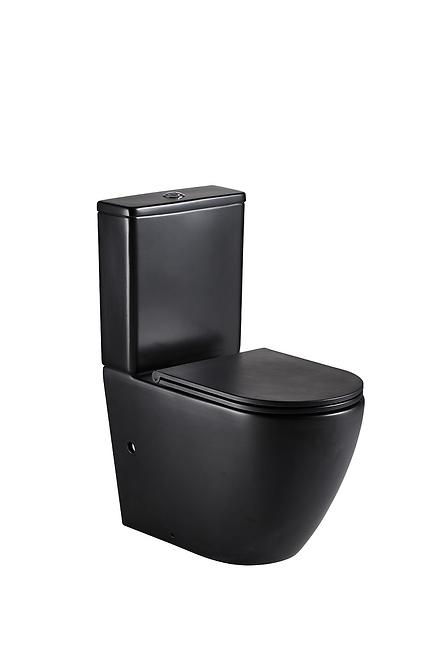 WC hajlatok nélkül Igar Black + WC ülőke lassú záródású