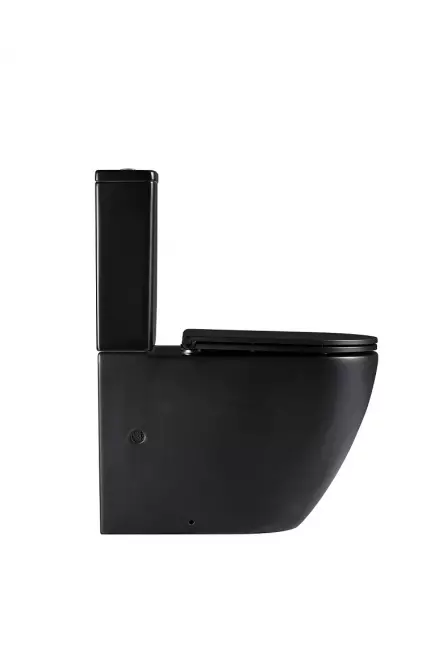 WC hajlatok nélkül Igar Black + WC ülőke lassú záródású,2