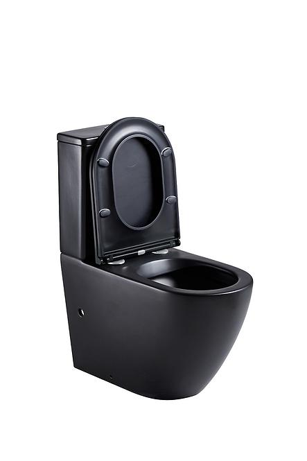 WC hajlatok nélkül Igar Black + WC ülőke lassú záródású