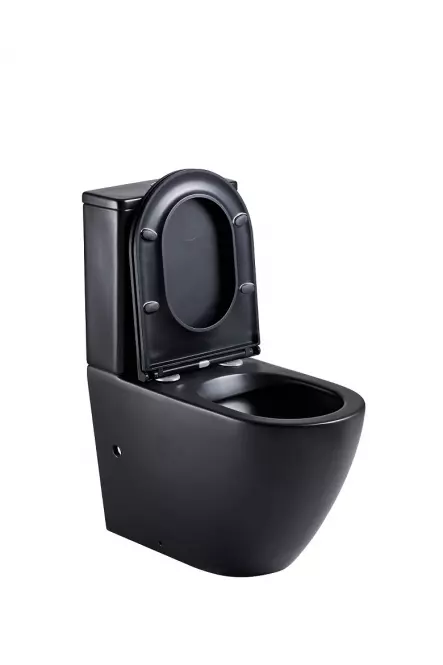 WC hajlatok nélkül Igar Black + WC ülőke lassú záródású,3