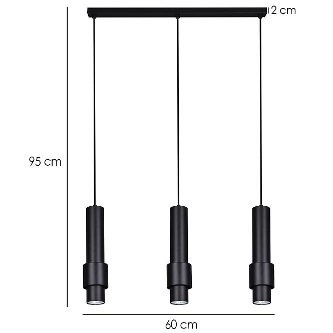 Lámpa Roto K-4545 Fekete LW3