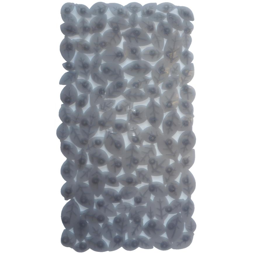 Fürdőszoba szőnyeg levél növényen J-6535 65X35 szürke