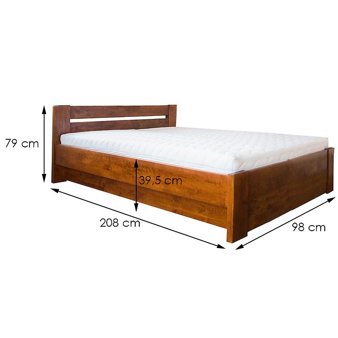 Ágy fa Lulea Plus 90x200 éger