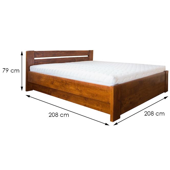 Ágy fa Lulea Plus 200x200 éger,2