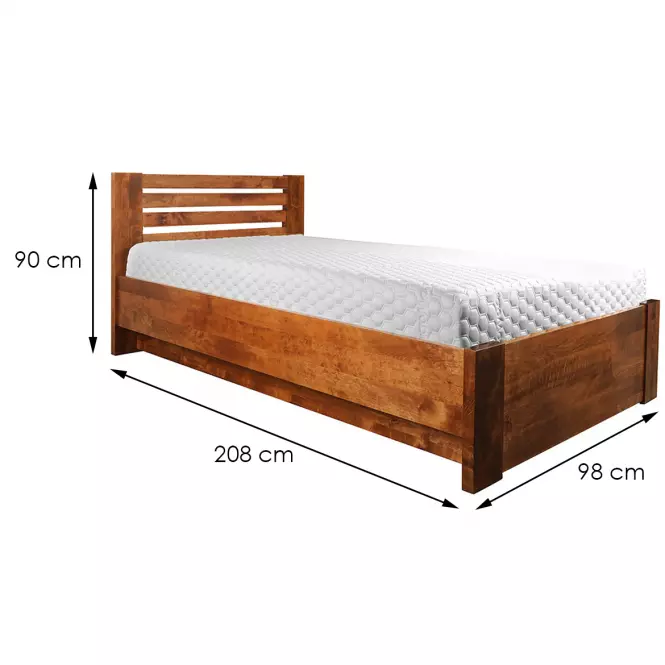 Ágy fa Bergen Plus  90x200 éger