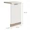 Konyhaszekrény Favorit Zm45 Sonoma/White,2