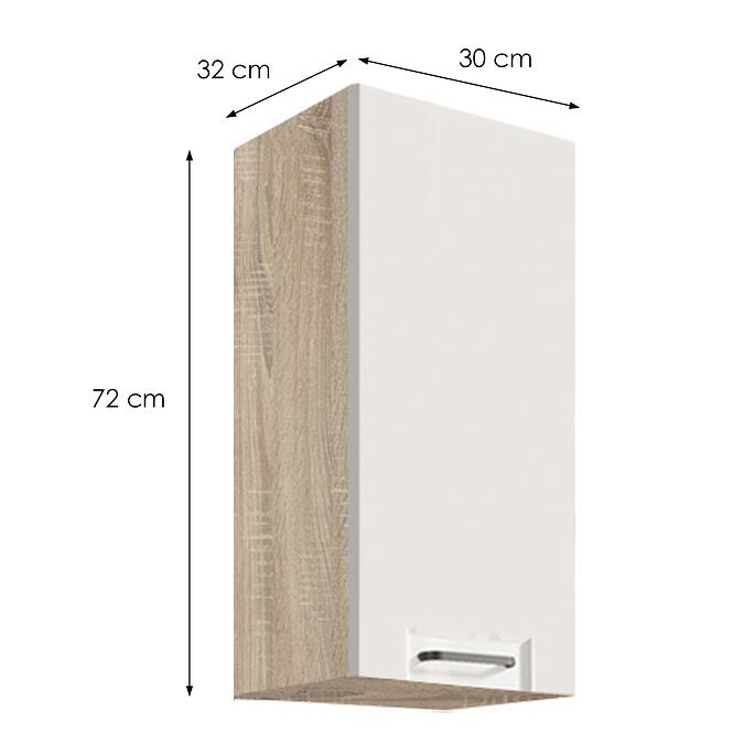 Konyhaszekrény Favorit 30g Sonoma/White