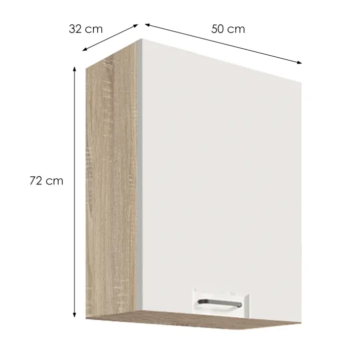 Konyhaszekrény Favorit 33g Sonoma/White,2
