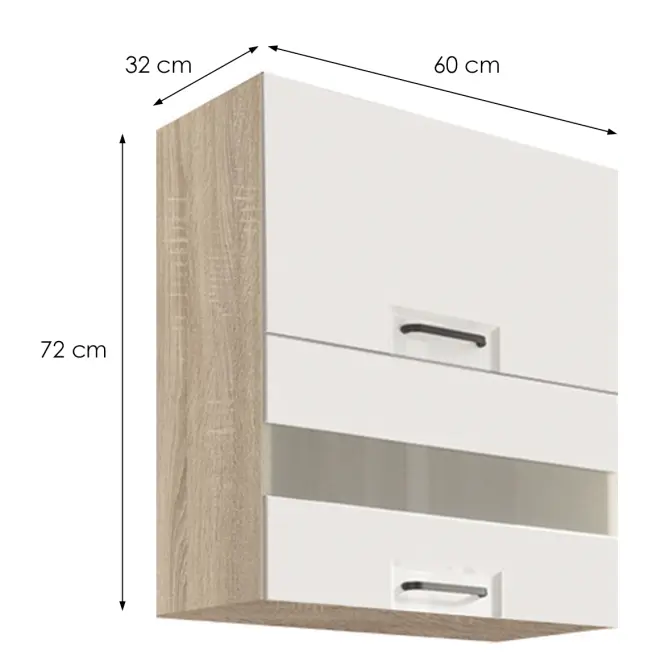 Konyhaszekrény Favorit 40g Sonoma/White,2