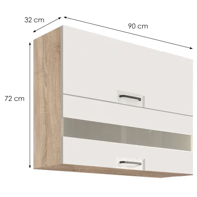 Konyhaszekrény Favorit 42g Sonoma/White,2