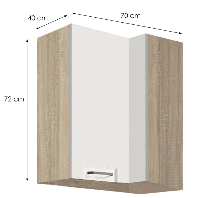 Konyhaszekrény Favorit 44g Lewa Sonoma/White