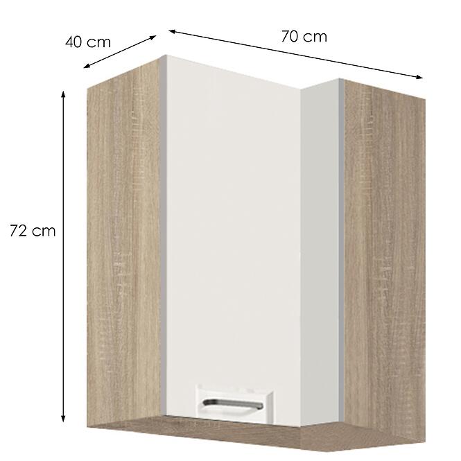 Konyhaszekrény Favorit 44g Lewa Sonoma/White