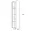 Vitrin Fly 41+Üveg fehér +LED,2