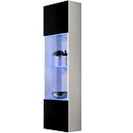 Vitrin Fly 42+Üveg fekete/fehér +LED