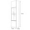Vitrin Fly 42+Üveg fekete/fehér +LED,2