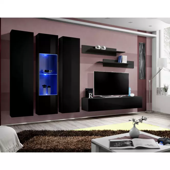 Vitrin Fly 42+Üveg fekete +LED
