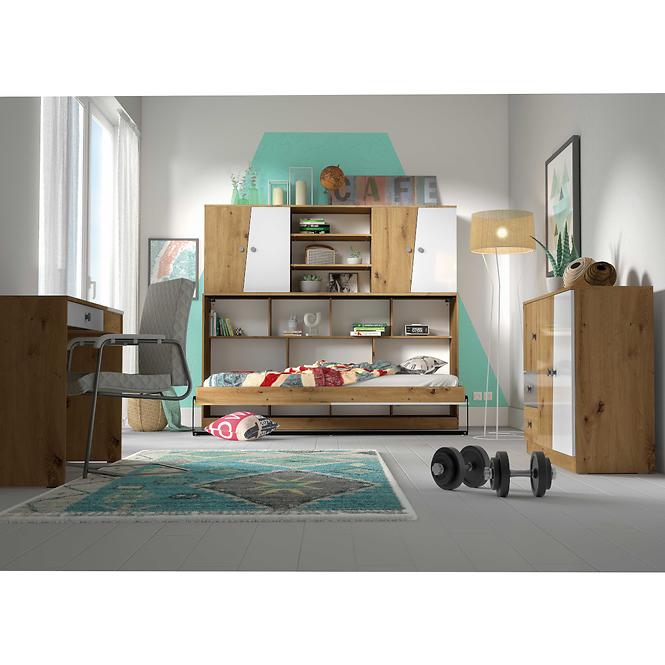 TV stolík Nero 08  dve zásuvky  – Szürke fényes,5