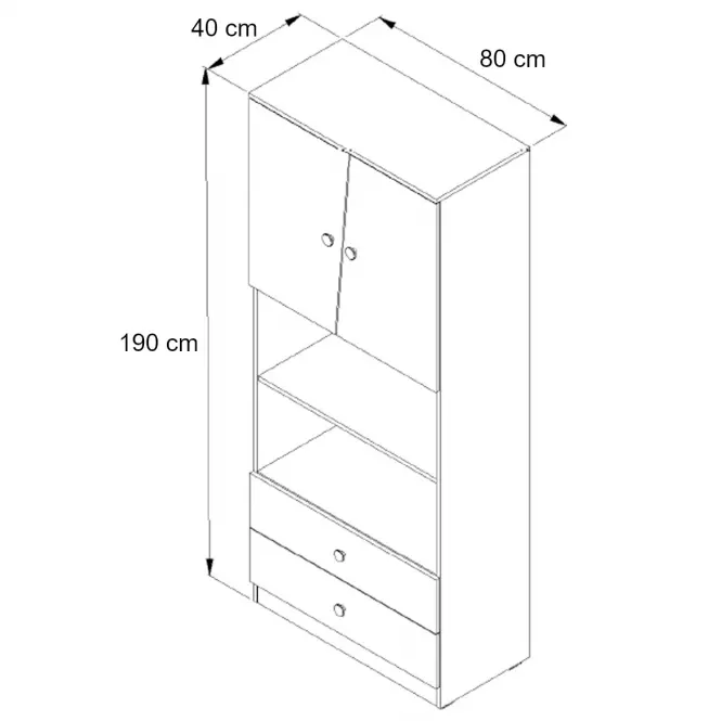 Polc Nero 04 80 - Fekete Mat,2