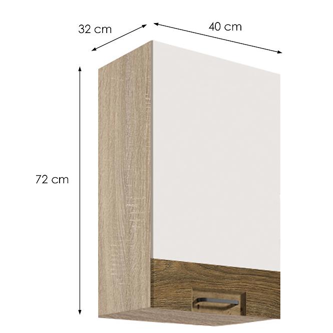 Konyhaszekrény Favorit 31g Sonoma/White+Ribbeck