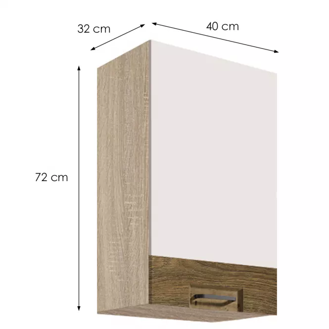 Konyhaszekrény Favorit 31g Sonoma/White+Ribbeck,2