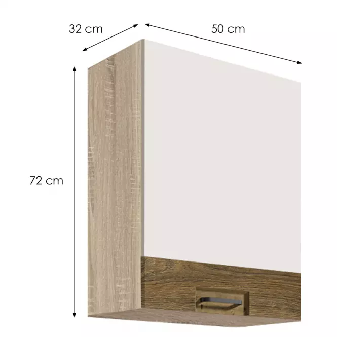 Konyhaszekrény Favorit 33g Sonoma/White+Ribbeck
