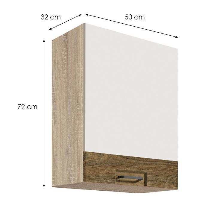 Konyhaszekrény Favorit 33g Sonoma/White+Ribbeck