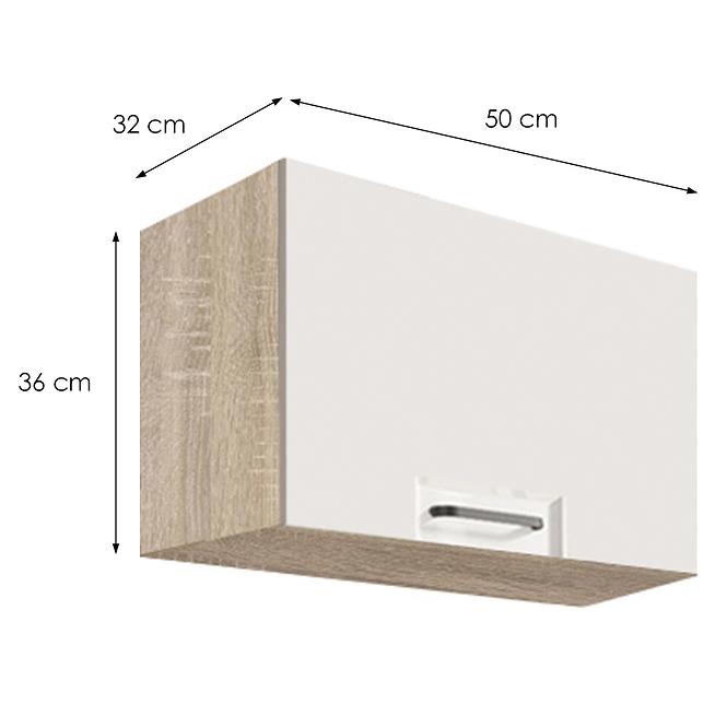 Konyhaszekrény Favorit 35g Sonoma/White+Ribbeck