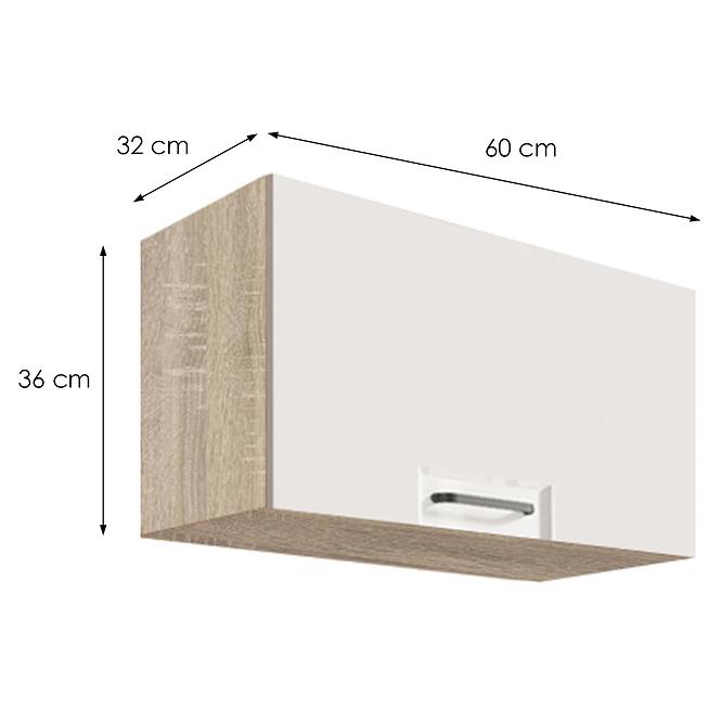 Konyhaszekrény Favorit 36g Sonoma/White+Ribbeck
