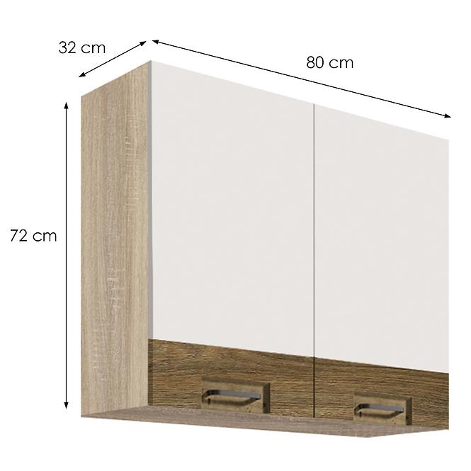 Konyhaszekrény Favorit 43g Sonoma/White+Ribbeck